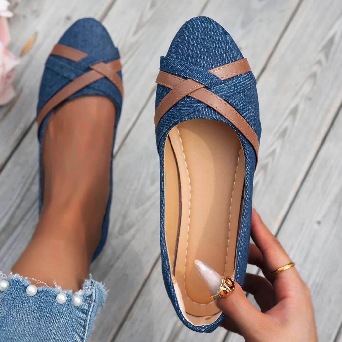 Amélie™ - Mocassins Légers en Jean Orthopédiques