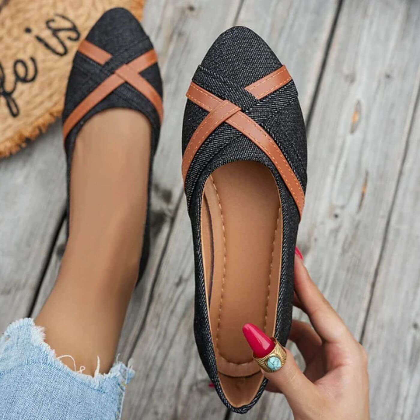 Amélie™ - Mocassins Légers en Jean Orthopédiques