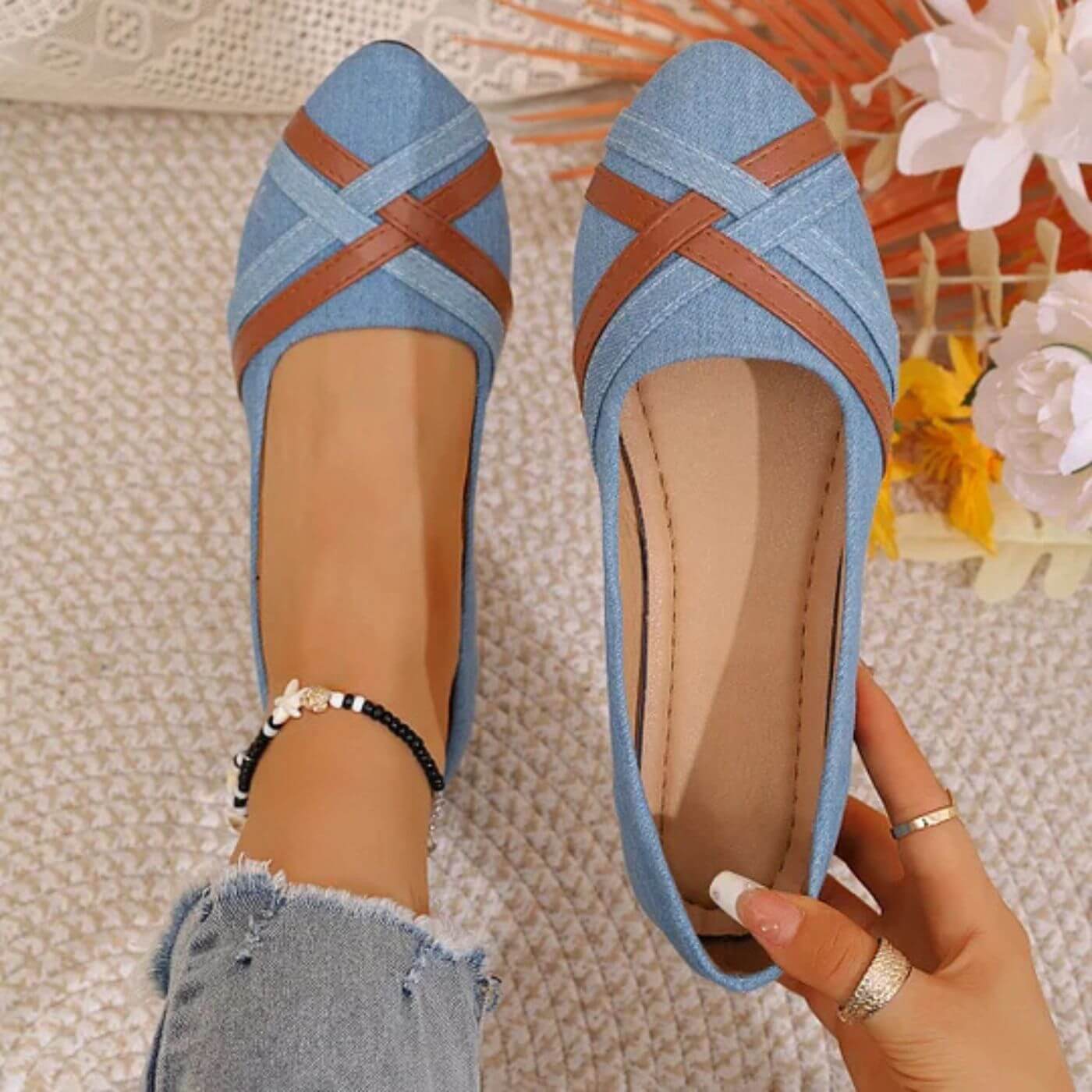 Amélie™ - Mocassins Légers en Jean Orthopédiques
