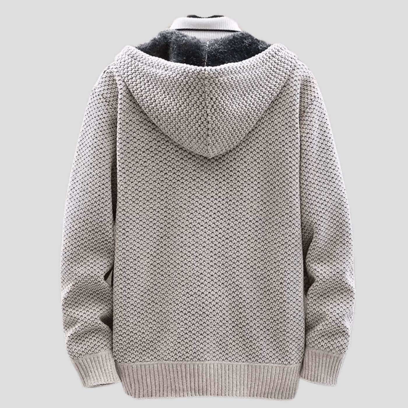 Damien™ - Veste à capuche tricotée doublée polaire pour l’hiver