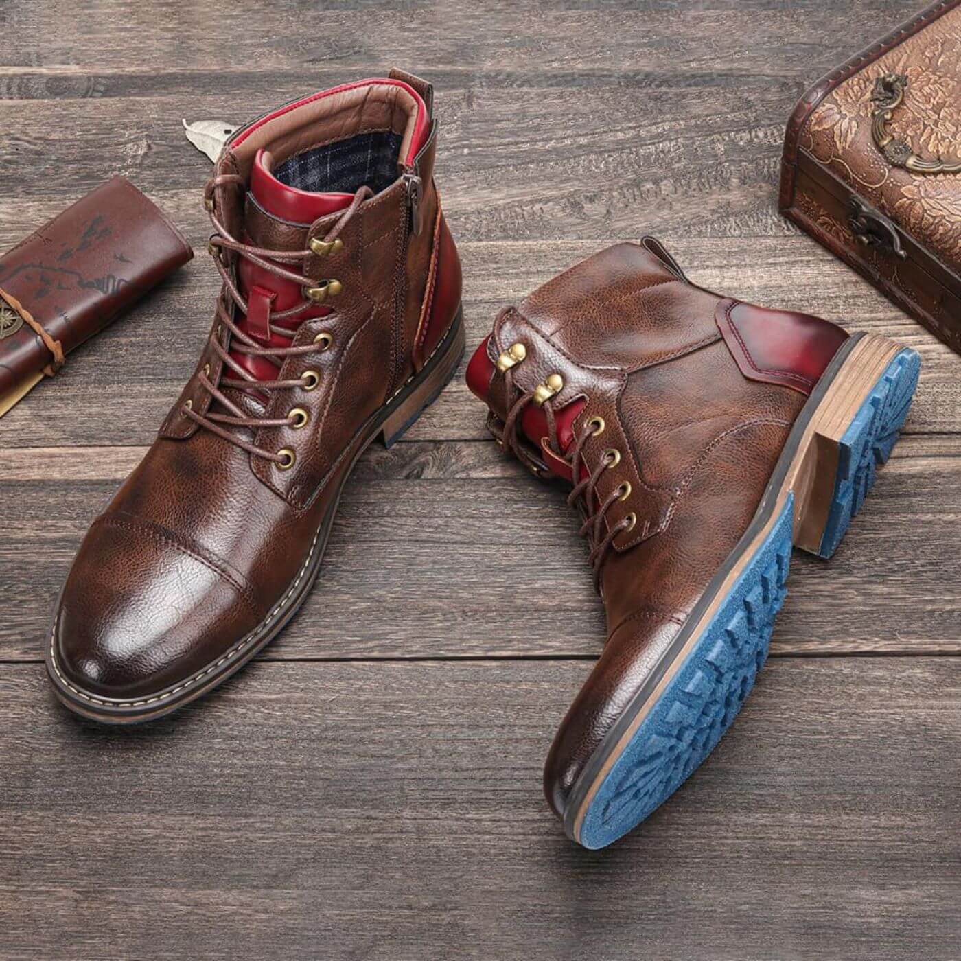 Philippe™ - Bottes Oxford en cuir haut de gamme