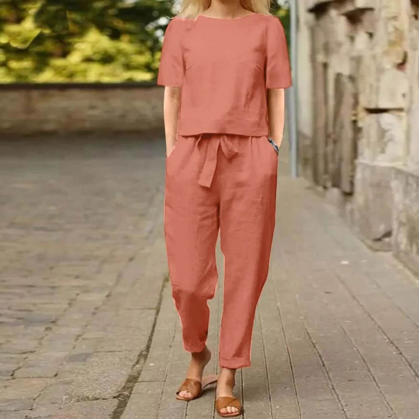 Clara™ – Ensemble Élégant Haut et Pantalon 2 Pièces