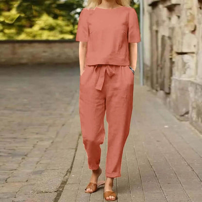 Clara™ – Ensemble Élégant Haut et Pantalon 2 Pièces