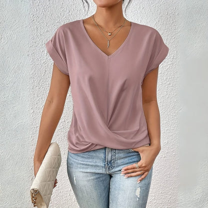 Esther™ - T-shirt décontracté à encolure en cœur  (1 Pièce + 1 OFFERTE)