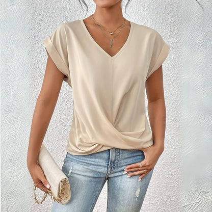 Esther™ - T-shirt décontracté à encolure en cœur  (1 Pièce + 1 OFFERTE)