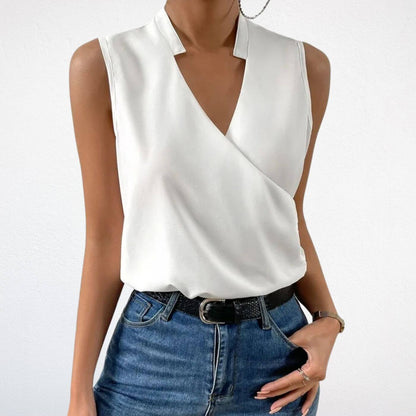 Camille – Blouse sans manches à col en V