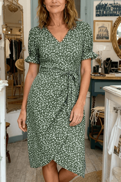 Laurette™ - Robe d’Été Fleurie à Col en V