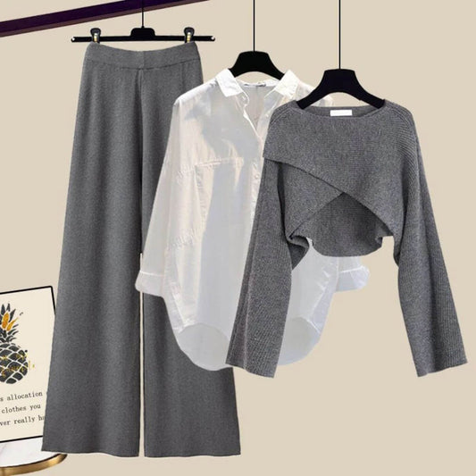 Louna™ - Ensemble Trois Pièces à Manches Longues Chic et Confortable