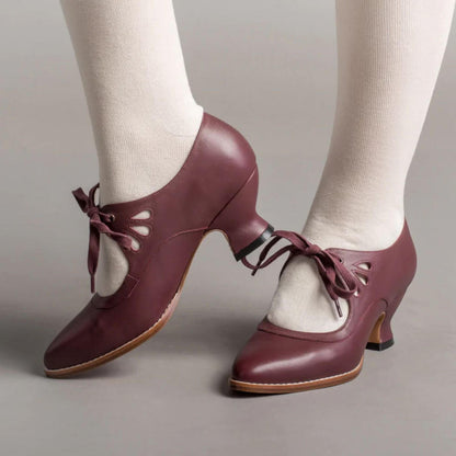 Manon™ – Chaussures Orthopédiques Vintage à Talon Bas