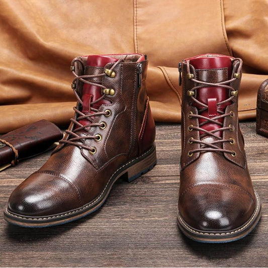 Philippe™ - Bottes Oxford en cuir haut de gamme