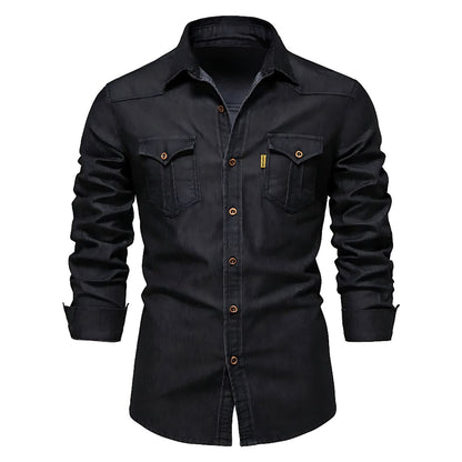 Théo - Chemise en Jean Coupe Ajustée