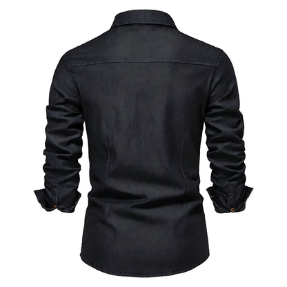 Théo - Chemise en Jean Coupe Ajustée