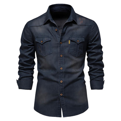 Théo - Chemise en Jean Coupe Ajustée