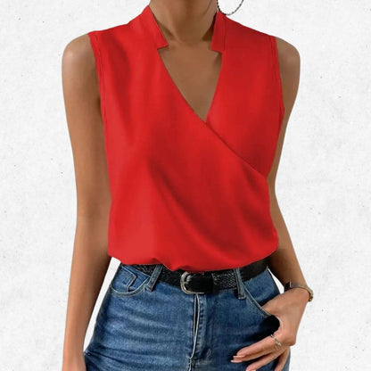 Sarah™ – Blouse Classique Sans Manches à Col V (1+1 OFFERT)