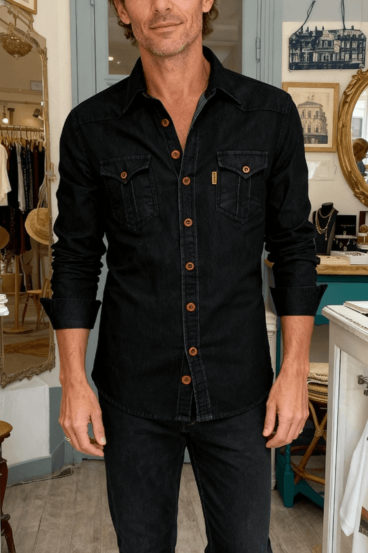 Théo - Chemise en Jean Coupe Ajustée