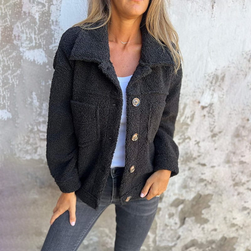 Aurore™ - Veste en sherpa à boutons