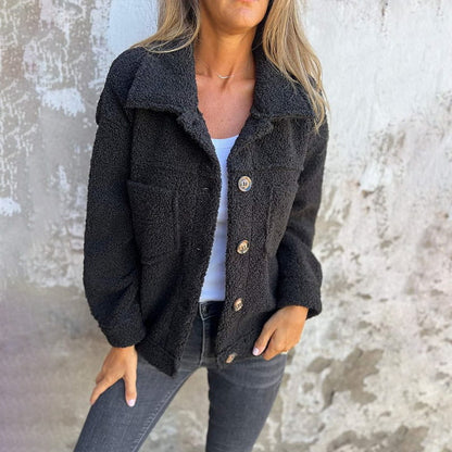 Aurore™ - Veste en sherpa à boutons
